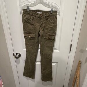 BDG Women Olive Green Low Rise Multi Pocket Cargo Pants Size 24